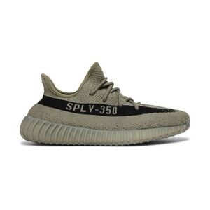 Yeezy Olive and Black Knit Sneakers